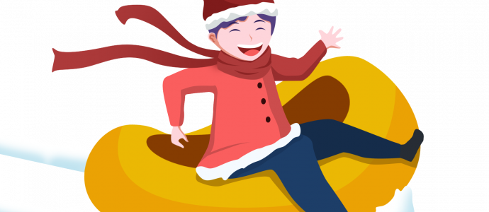 Pngtreewinter fun skiing girl character 4034430